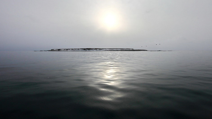 Toporkov Island is actually a flat plateau. Photo by Eugene Mamaev