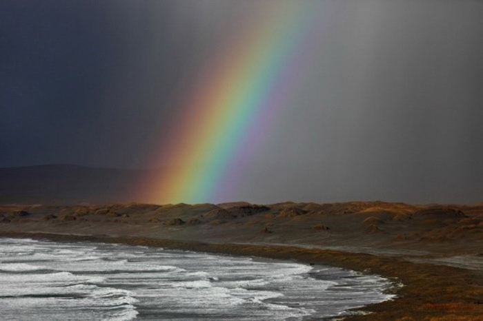 Rainbows on the islands are frequent in autumn. Photo by Eugene Mamaev